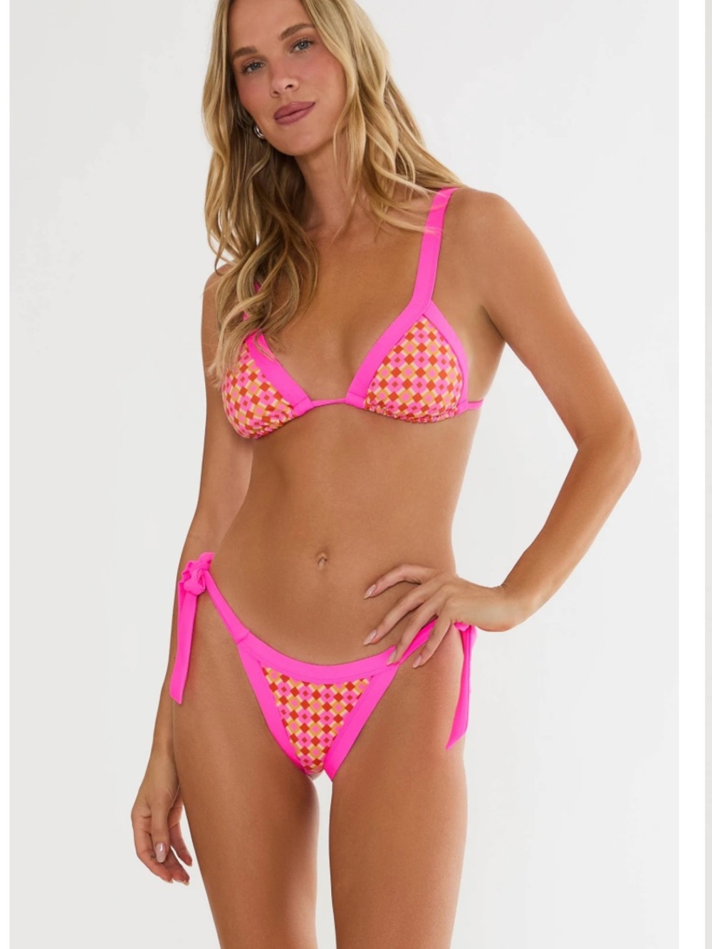 Beach Riot Hanalee hot pink bikini